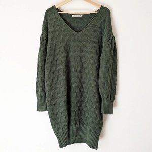 Misha and Puff Green Sweater Dress